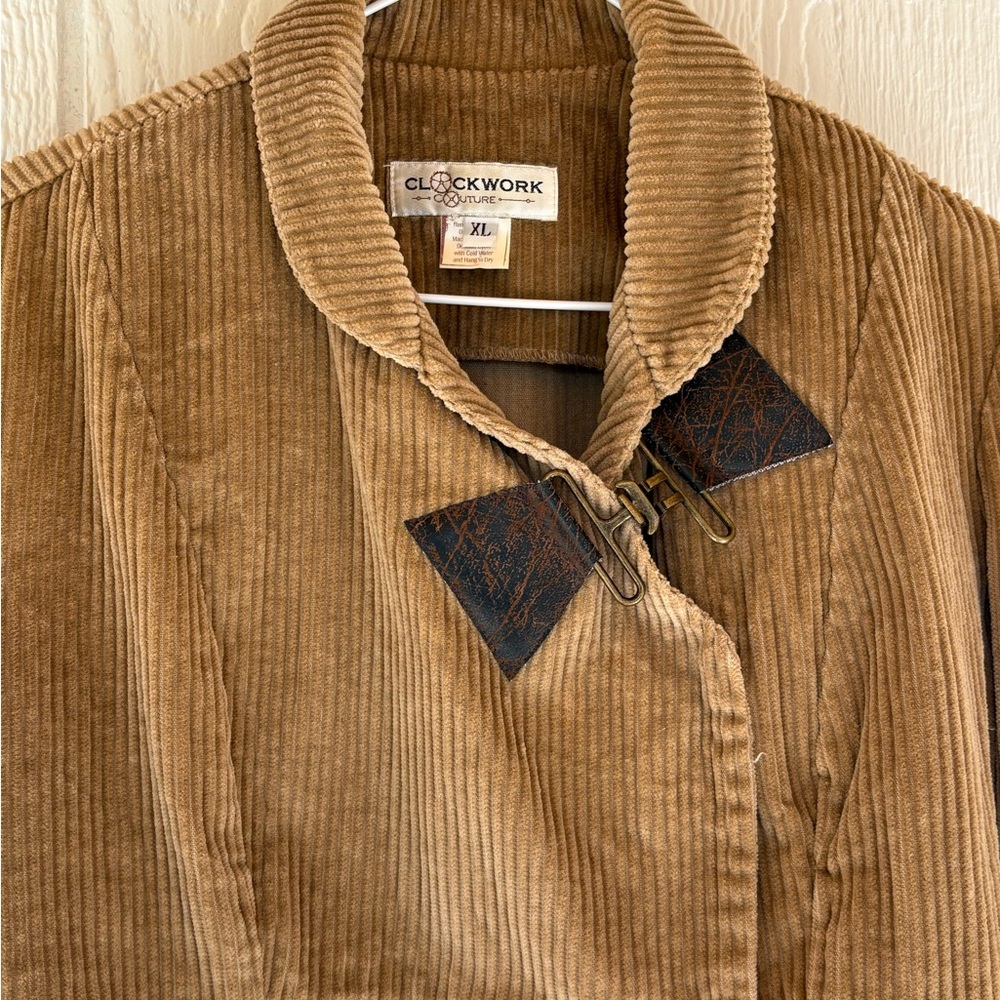 Cropped corduroy jacket brown velvet - Picture 4 of 10